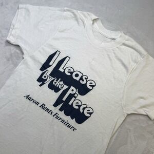 Vintage 70s Aaron Rents Lease By The Piece Promo T Shirt Single Stitch